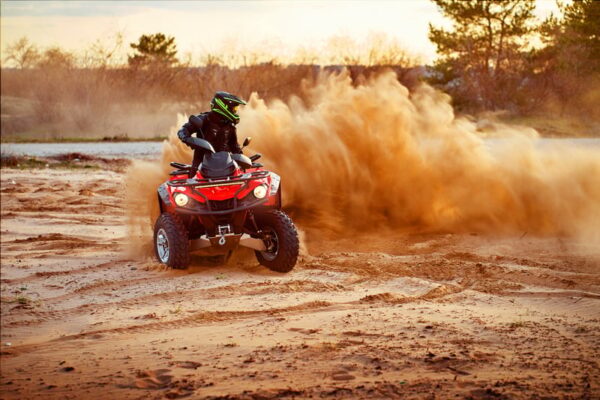 Man riding an ATV